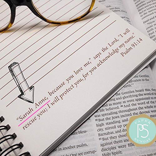 Women's Personalized Scripture Journal - Bible Journal - Prayer Journal For Women - Daily Devotional Custom Journaling Notebook Diary (Navy Floral Cross)