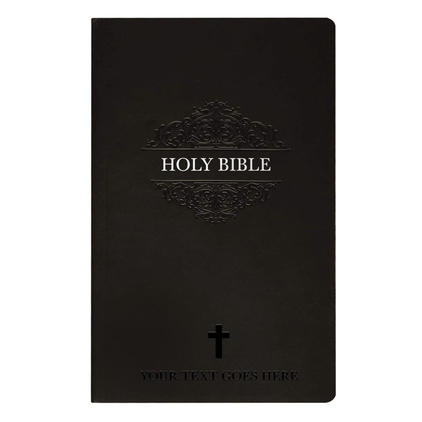 Personalized NIV Thinline Holy Bible Faux Leather Large Print Size | Custom with Name, Date or Text | Gift for Christian & Religious Celebrations | Brown