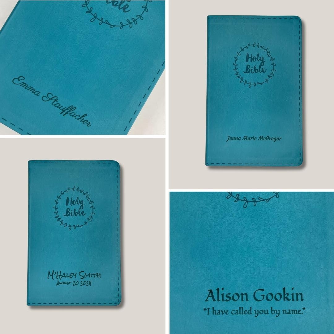 Personalized NIV Thinline Holy Bible Faux Leather Large Print Size | Custom with Name, Date or Text | Gift for Christian & Religious Celebrations | Brown