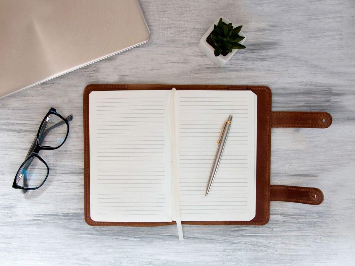 Personalized Leather Journal Prayer Journal Bible Study Journal Mens Leather Journal Custom Notebook Cover Christian Gift for Man or Woman Engraved Notebook Refillable Journal
