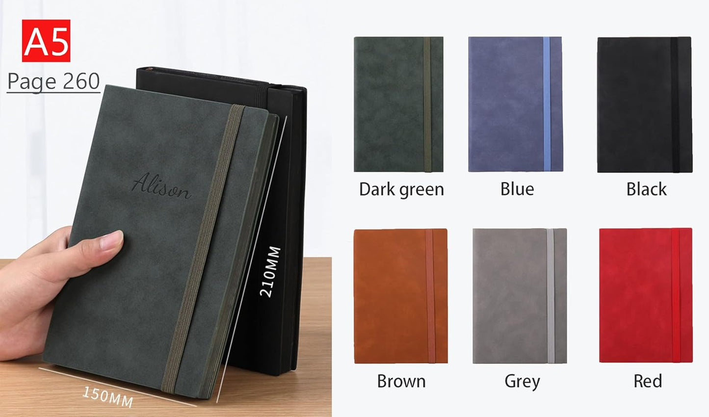 Personalized Notebook for Writing, BJZLWJ A5 Custom Notebook Can Engrave Logo/Text/Image, Customizable A5 Journal Notebook Daily, 128 Lined Pages 8.27 * 6inch, Father's Day Gifts
