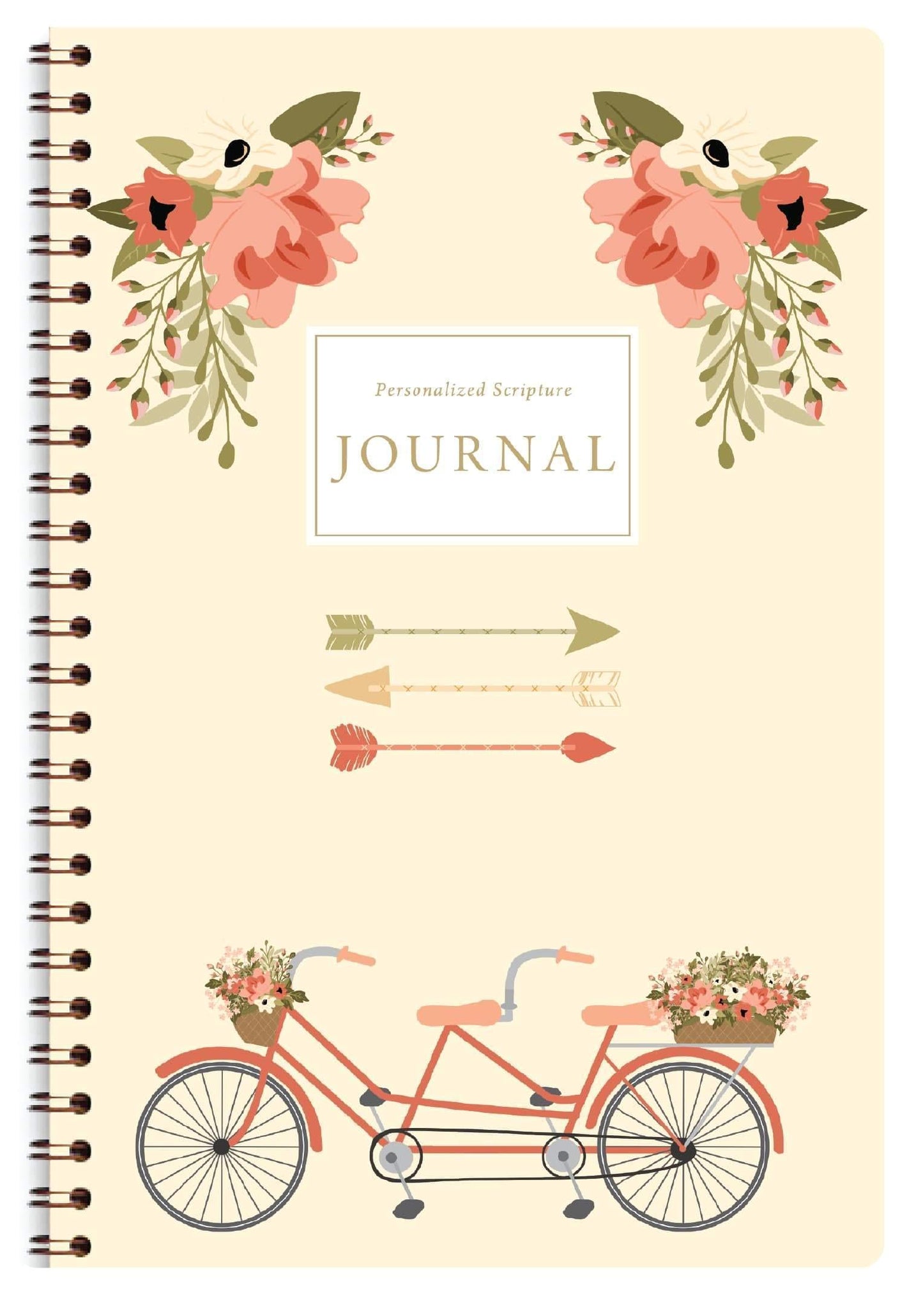 Women's Personalized Scripture Journal - Bible Journal - Prayer Journal For Women - Daily Devotional Custom Journaling Notebook Diary (Navy Floral Cross)