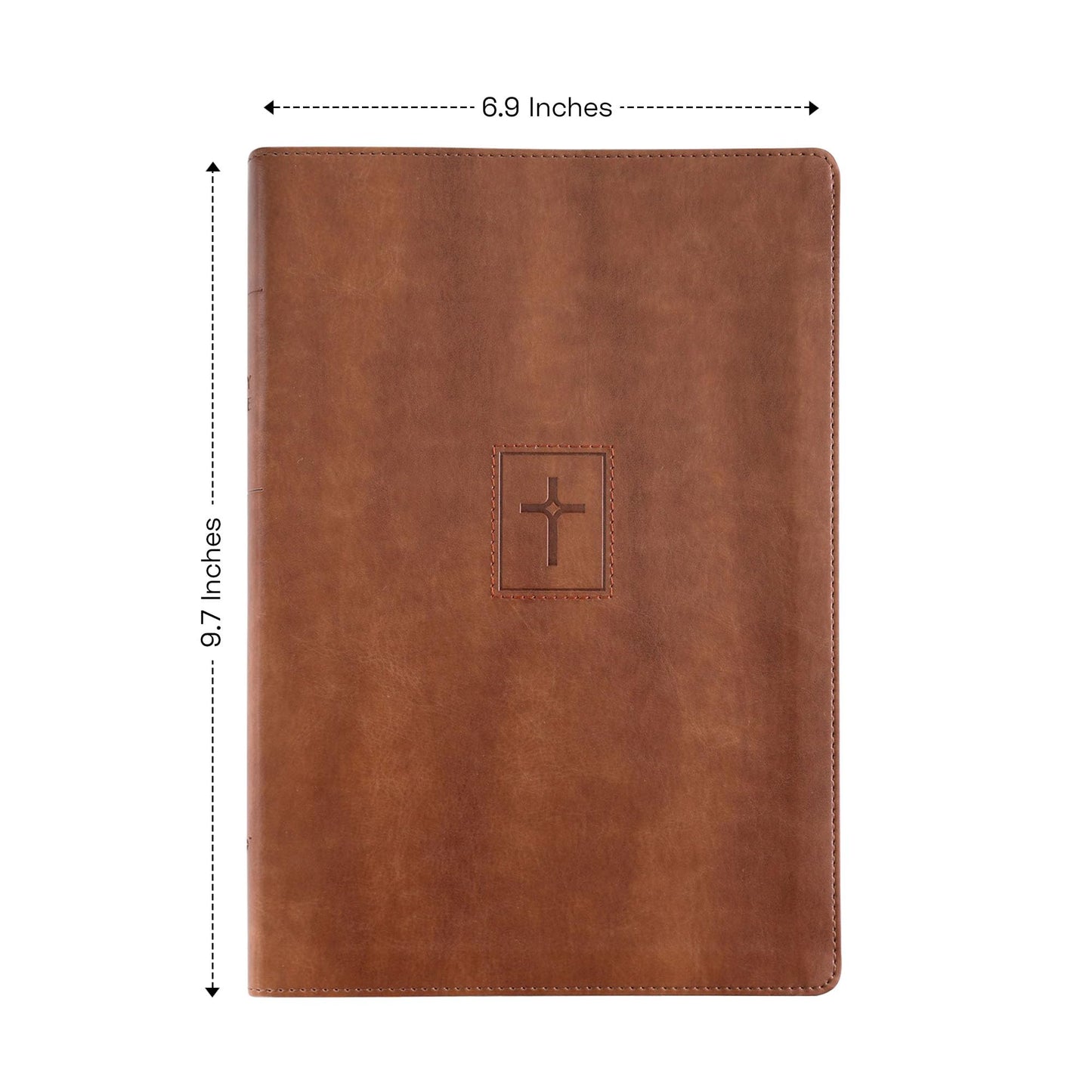 Personalized NIV Thinline Holy Bible Faux Leather Large Print Size | Custom with Name, Date or Text | Gift for Christian & Religious Celebrations | Brown