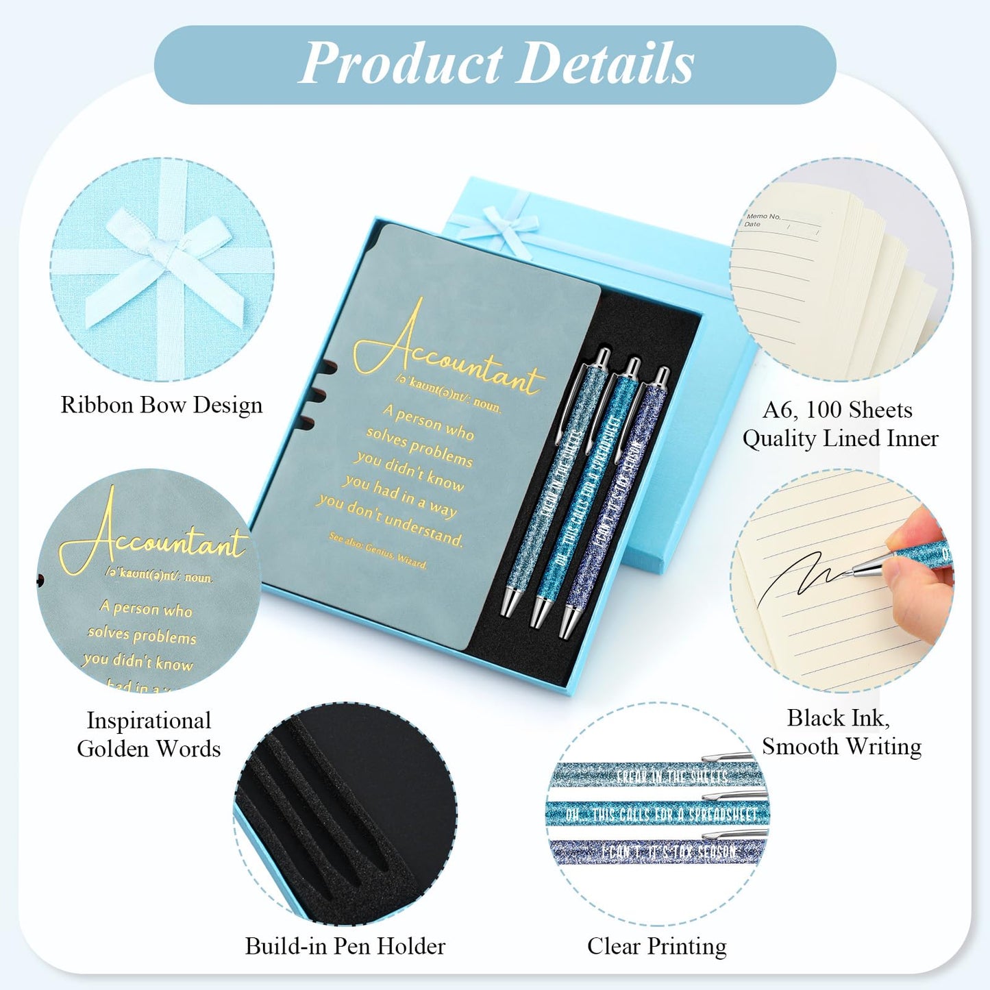 Spakon 5 Pcs Serenity Prayer Recovery Journal Gifts Christian Journal Christmas Sobriety Gifts for Women Leather Notebook 3 Ballpoint Pens with Box for Pastor's Wife Godmother Sunday School, Pink