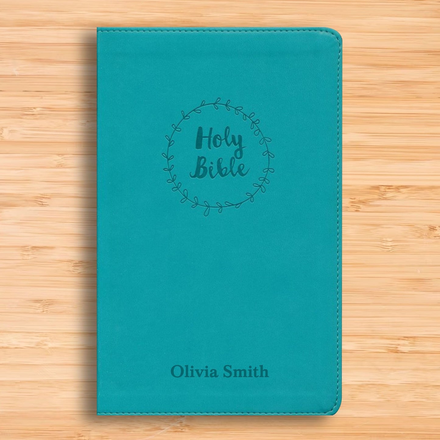 Personalized NIV Thinline Holy Bible Faux Leather Large Print Size | Custom with Name, Date or Text | Gift for Christian & Religious Celebrations | Brown