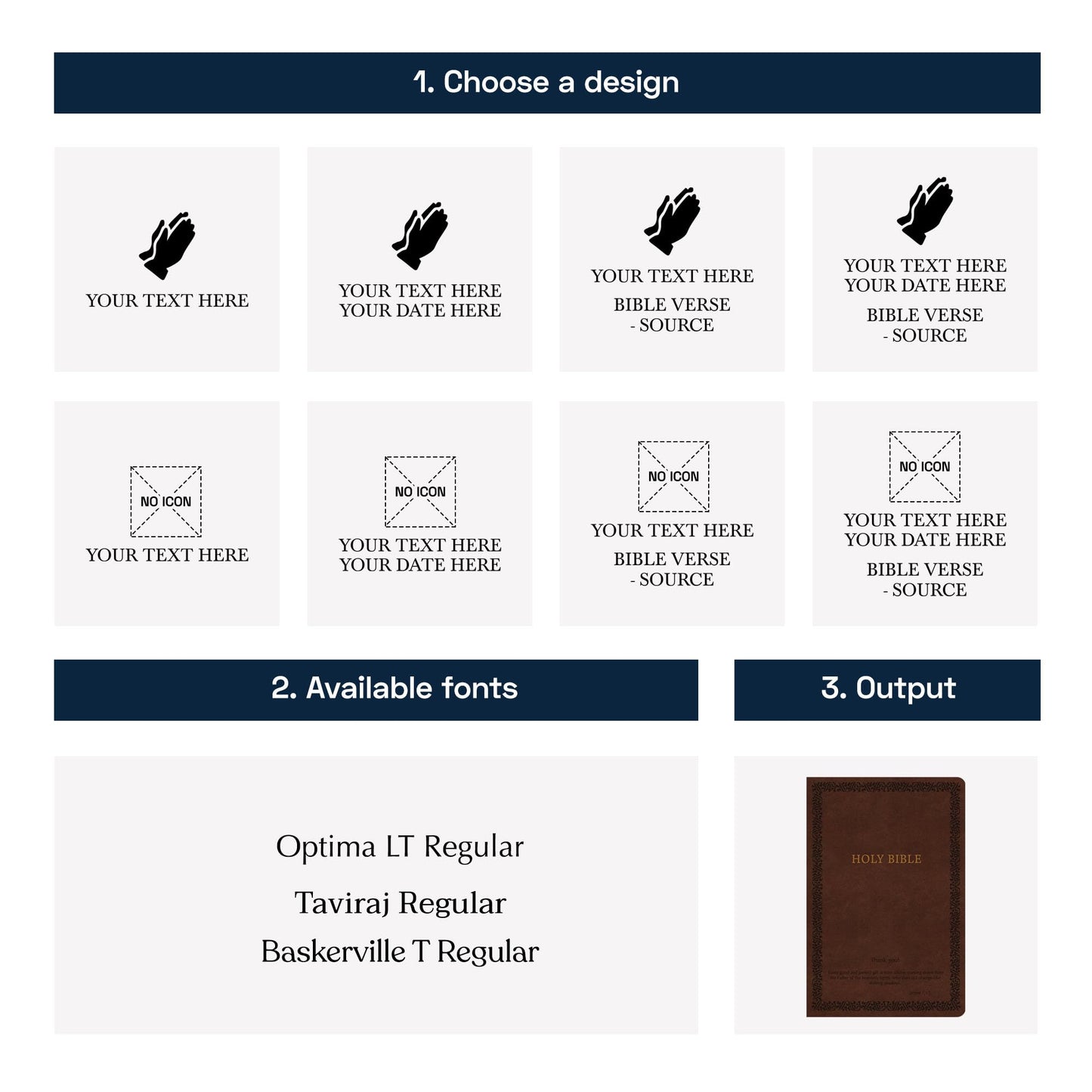 Personalized NIV Thinline Holy Bible Faux Leather Large Print Size | Custom with Name, Date or Text | Gift for Christian & Religious Celebrations | Brown
