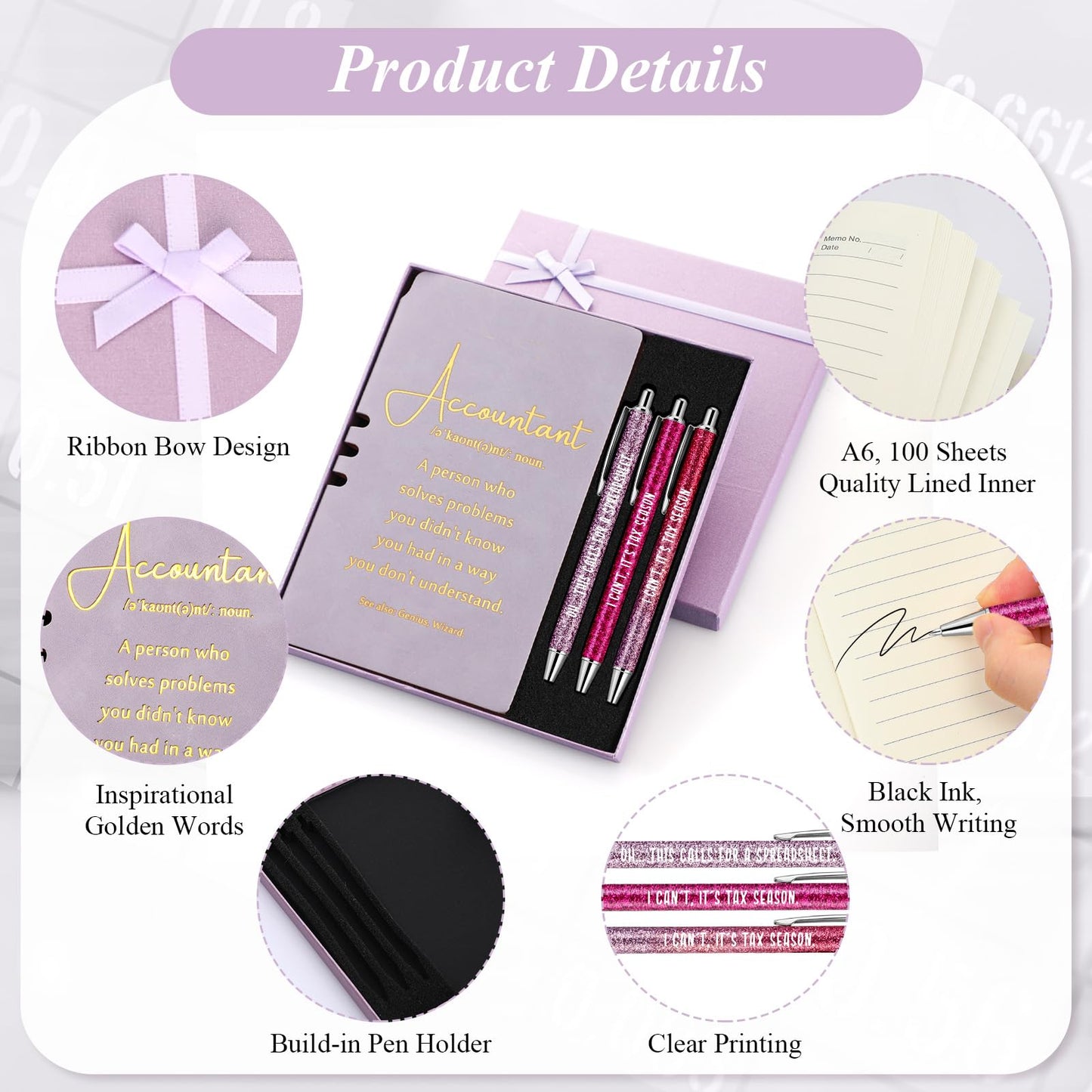 Spakon 5 Pcs Serenity Prayer Recovery Journal Gifts Christian Journal Christmas Sobriety Gifts for Women Leather Notebook 3 Ballpoint Pens with Box for Pastor's Wife Godmother Sunday School, Pink