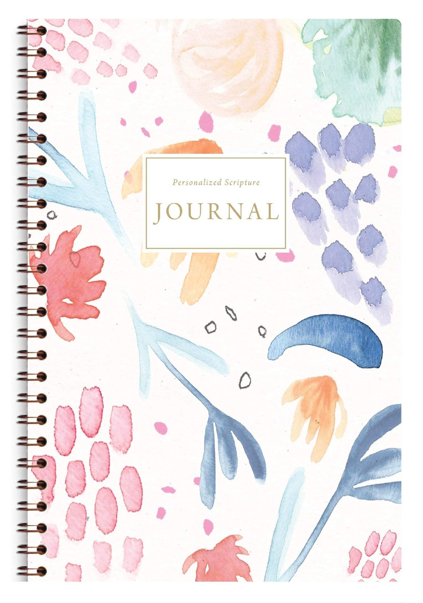 Women's Personalized Scripture Journal - Bible Journal - Prayer Journal For Women - Daily Devotional Custom Journaling Notebook Diary (Navy Floral Cross)