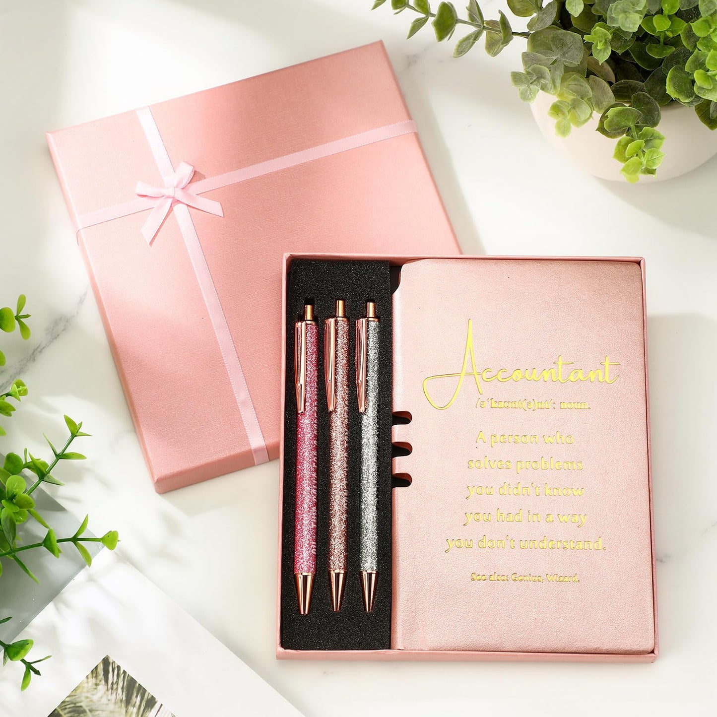 Spakon 5 Pcs Serenity Prayer Recovery Journal Gifts Christian Journal Christmas Sobriety Gifts for Women Leather Notebook 3 Ballpoint Pens with Box for Pastor's Wife Godmother Sunday School, Pink