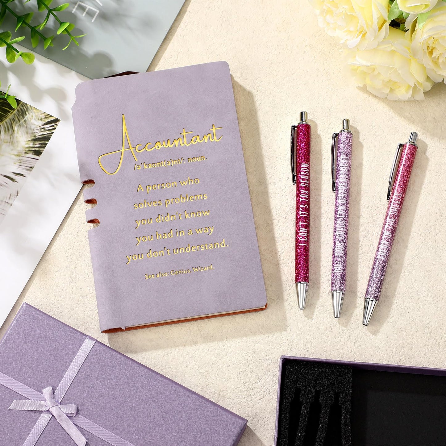 Spakon 5 Pcs Serenity Prayer Recovery Journal Gifts Christian Journal Christmas Sobriety Gifts for Women Leather Notebook 3 Ballpoint Pens with Box for Pastor's Wife Godmother Sunday School, Pink