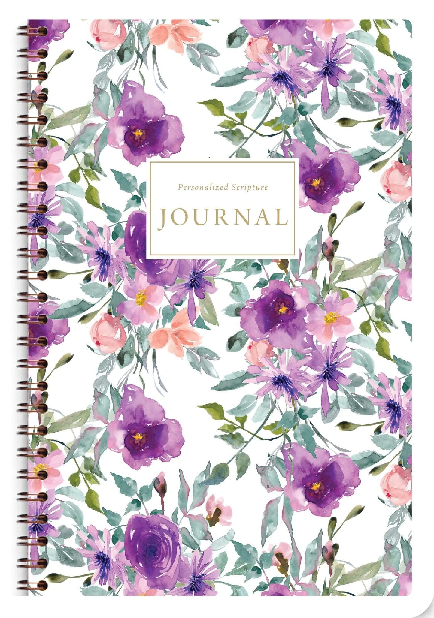 Women's Personalized Scripture Journal - Bible Journal - Prayer Journal For Women - Daily Devotional Custom Journaling Notebook Diary (Navy Floral Cross)