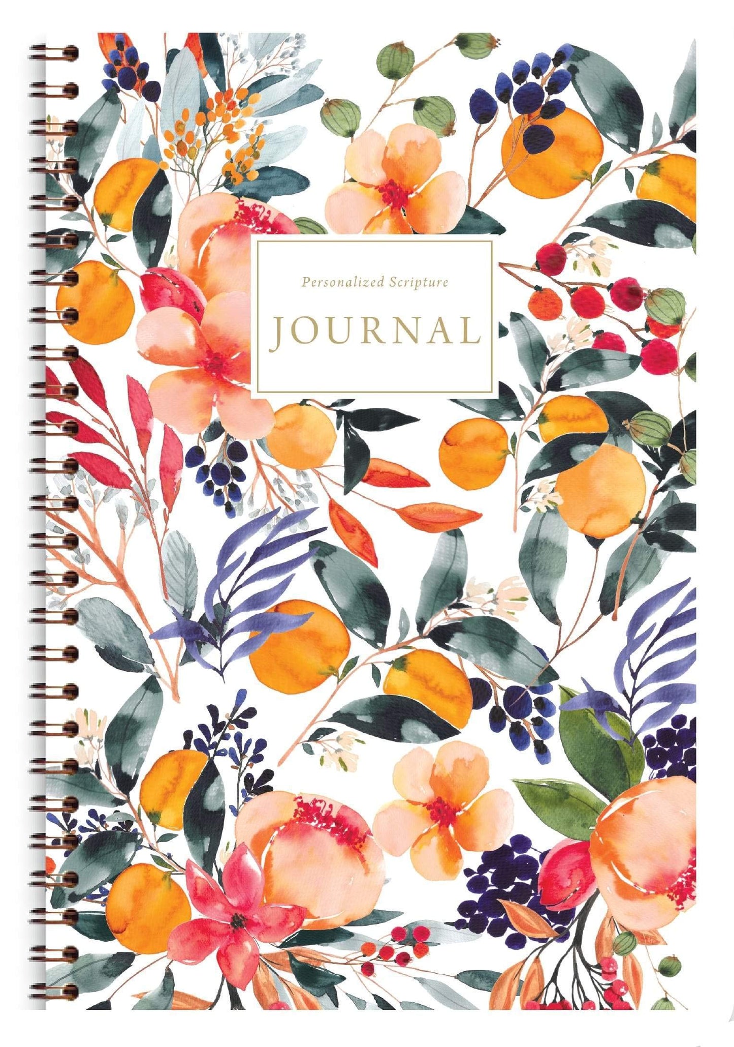 Women's Personalized Scripture Journal - Bible Journal - Prayer Journal For Women - Daily Devotional Custom Journaling Notebook Diary (Navy Floral Cross)