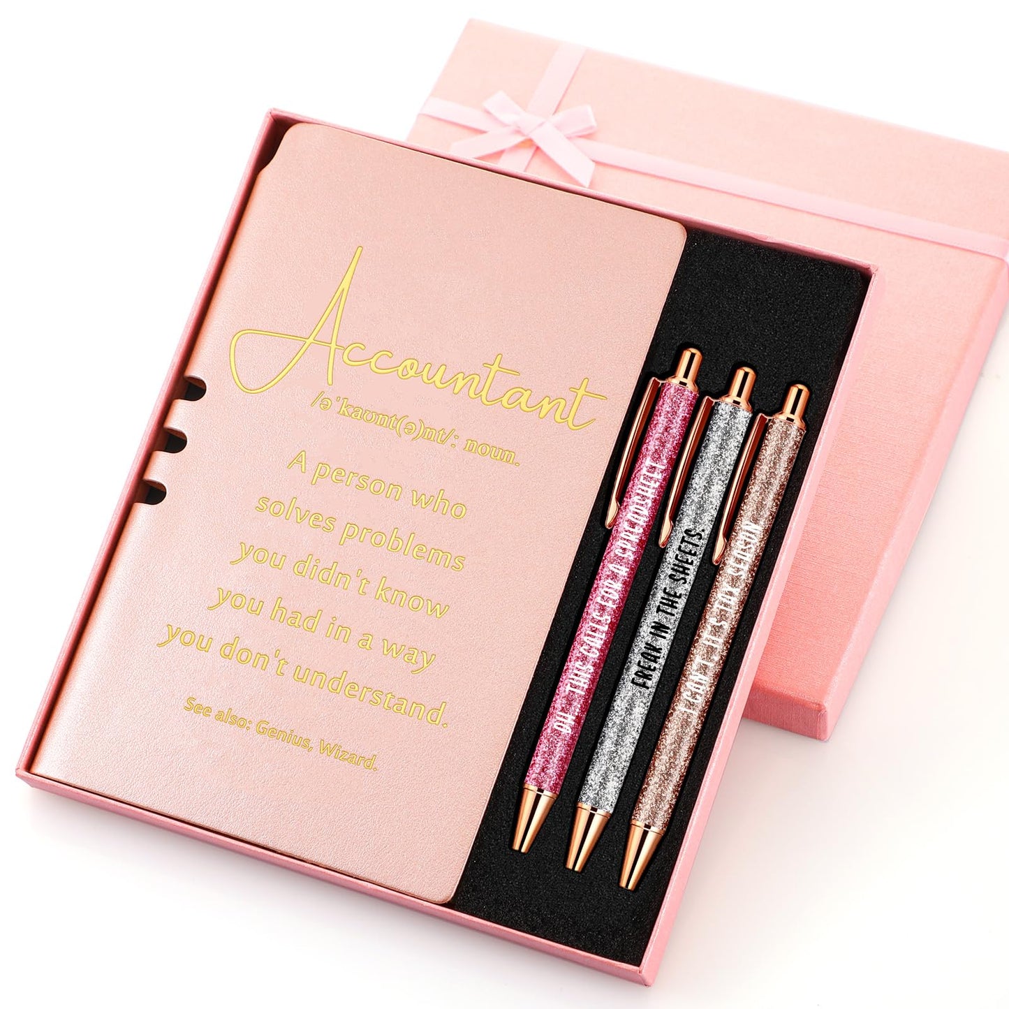 Spakon 5 Pcs Serenity Prayer Recovery Journal Gifts Christian Journal Christmas Sobriety Gifts for Women Leather Notebook 3 Ballpoint Pens with Box for Pastor's Wife Godmother Sunday School, Pink