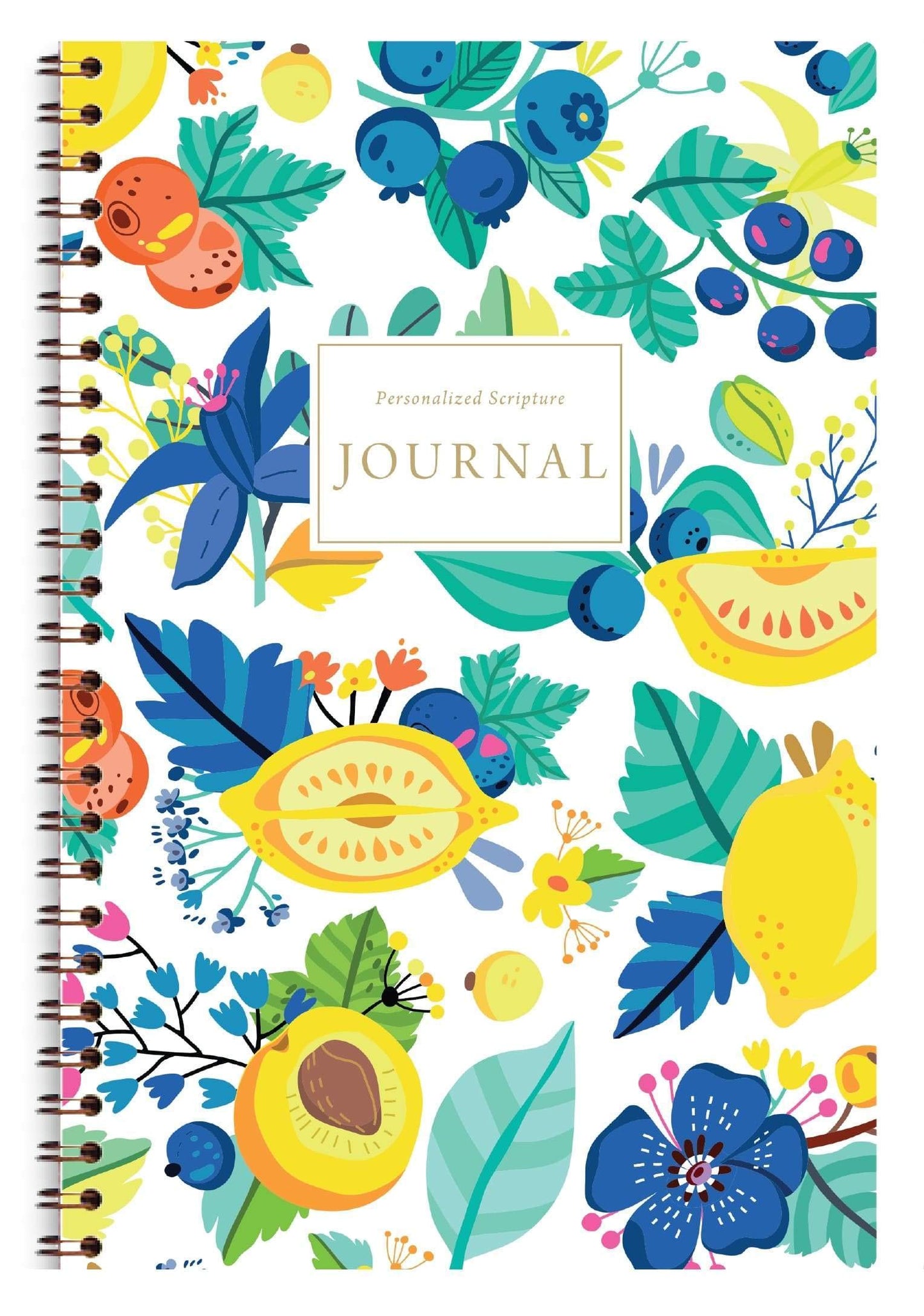 Women's Personalized Scripture Journal - Bible Journal - Prayer Journal For Women - Daily Devotional Custom Journaling Notebook Diary (Navy Floral Cross)