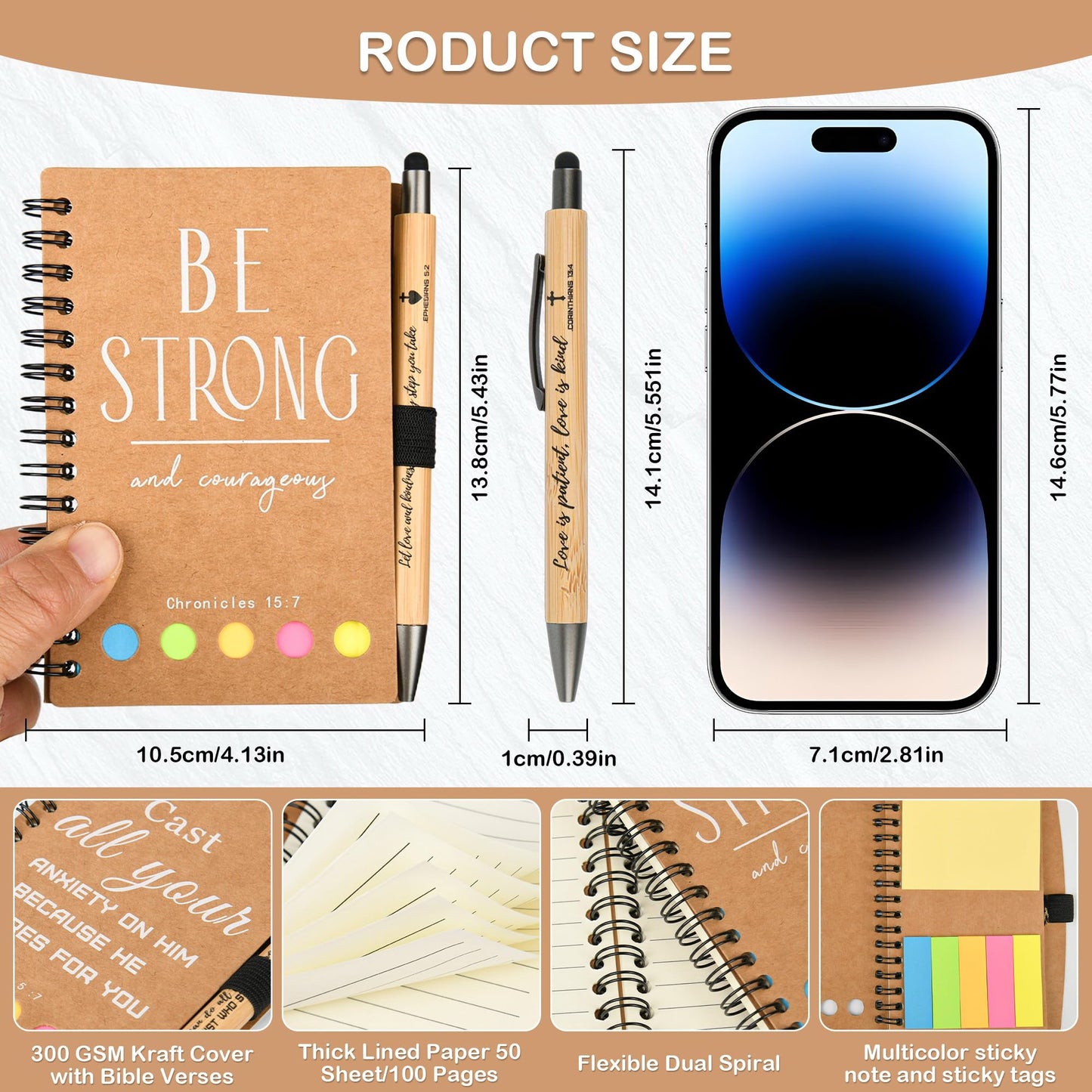INSADA Christian Gifts Prayer Journal Bulk Notebook with Sticky Notes Christian Journal for Teachers Students Friends Family Christmas gifts(20 sets)
