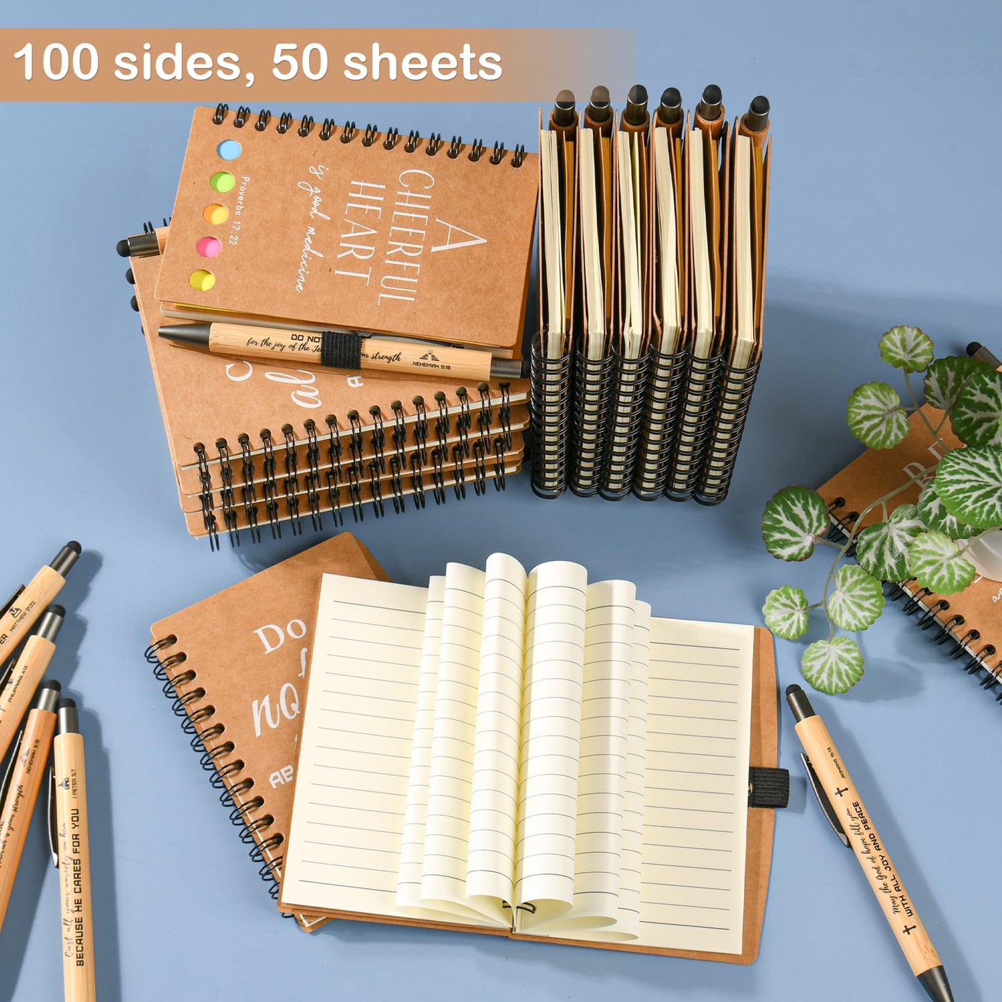INSADA Christian Gifts Prayer Journal Bulk Notebook with Sticky Notes Christian Journal for Teachers Students Friends Family Christmas gifts(20 sets)