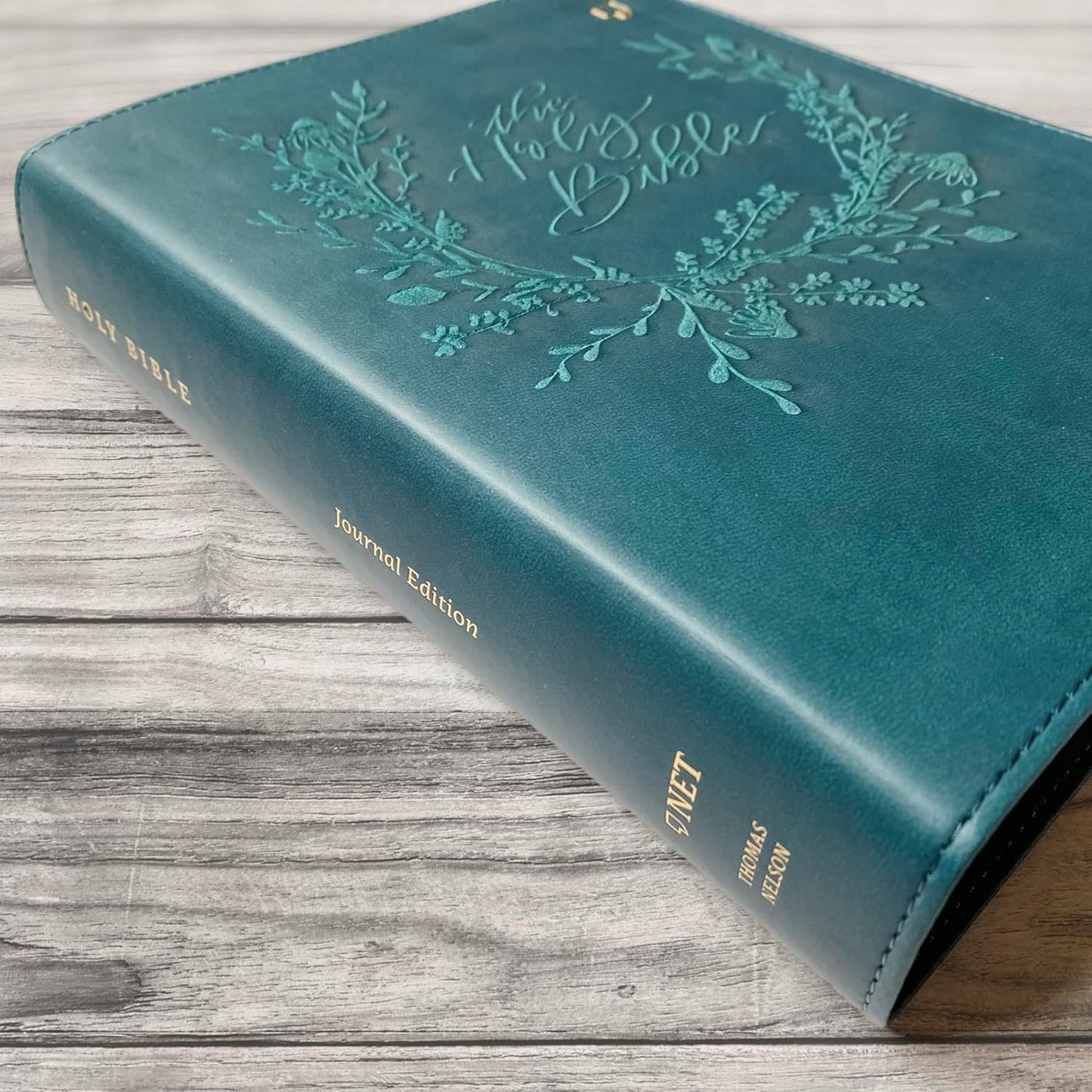 NET Journaling Bible, Brown, Includes Option to add Engraved Name, Hand Lettered and Laser Engraved - Personalized Gift for Wedding, Baptism, Graduation or Birthday…