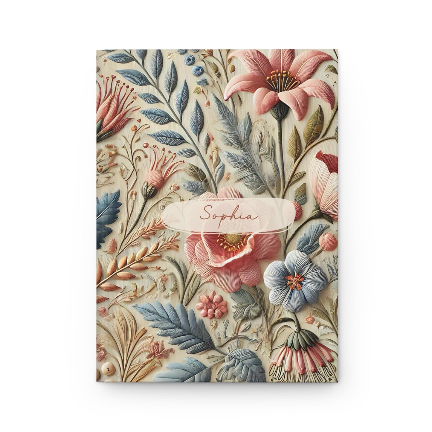 Jaboor Magics Wild BloomCustomized Embroidered Floral Notebook Personalized Name Journal Women’s Prayer Journal