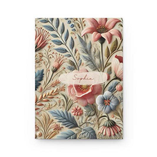 Jaboor Magics Wild BloomCustomized Embroidered Floral Notebook Personalized Name Journal Women’s Prayer Journal